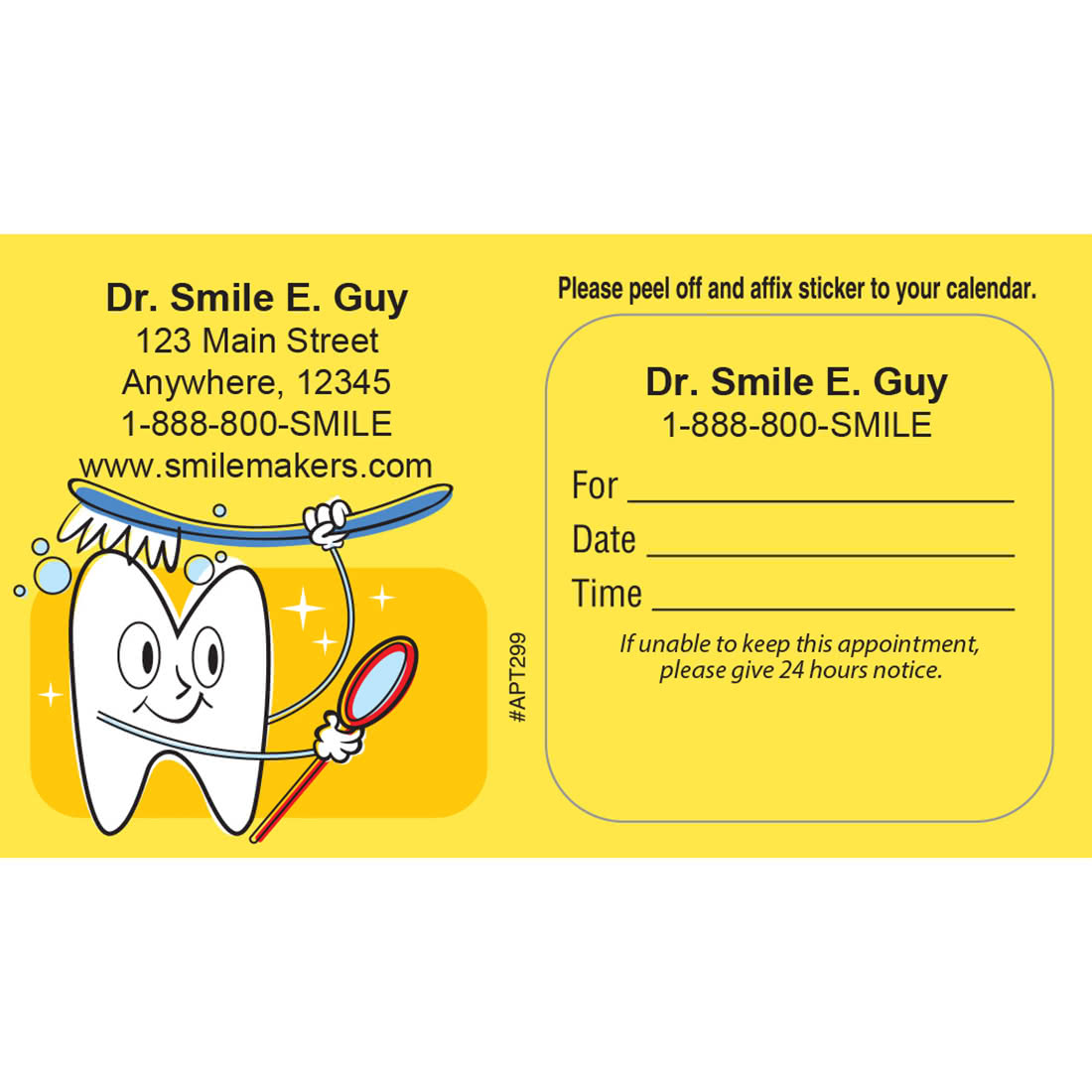 Dental Appointment Cards