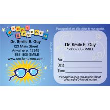 Custom Great Eye Care Glasses Sticker Appointment Cards
