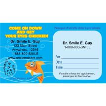 Custom Fish Eye Chart Sticker Appointment Cards