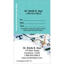 Custom Eye Chart Sticker Appointment Cards