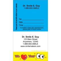 Custom We Love Your Eyes Sticker Appointment Cards