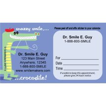 Custom Snazzy Smile Crocodile Appointment Cards