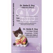 Custom Rachael Hale Purple Cat Appointment Cards