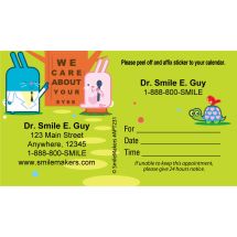 Custom Eye Care About You Bunny Appointment Cards