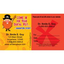 Custom Pirate Sticker Appointment Cards