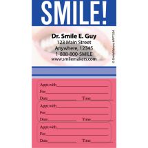 Custom Smile Three Sticker Appointment Cards
