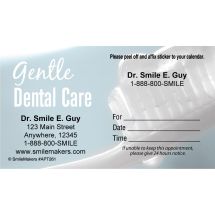 Custom Gentle Dental Toothbrush Sticker Appointment Cards