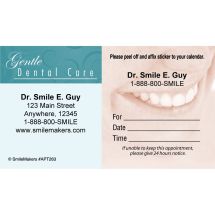 Custom Gentle Dental Smile Sticker Appointment Cards