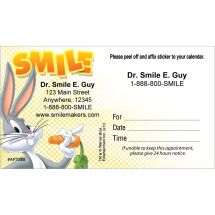 Custom Bugs Bunny Smile Sticker Appointment Cards