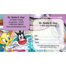 Custom Tweety & Sylvester Sticker Appointment Cards