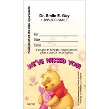 Custom Winnie The Pooh Hugs Appointment Cards