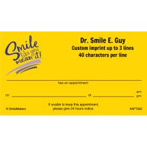 Smile Like You Mean It Appointment Cards