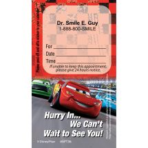 Custom Disney•Pixar Cars Dental Team Appointment Cards