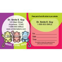 Custom Monkey Spotlight Sticker Appointment Cards