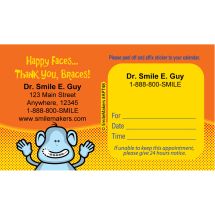 Custom Braces Monkey Appointment Cards
