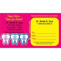Custom Happy Braces Appointment Cards