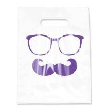 Clear Glasses & Moustache Bags