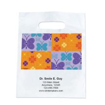 Custom Butterflies and Flowers Dental Take Home Bags