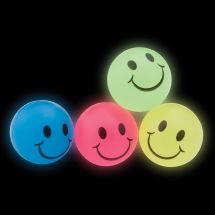 30mm Glow in the Dark Smiley Face Bouncing Balls