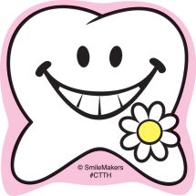Happy Tooth Shaped Stickers