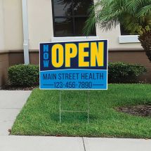 Custom Now Open Yard Sign