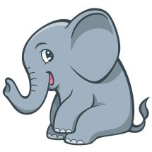 Jungle Friends Elephant Wall Decal