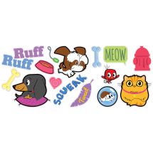 Playful Pets Assorted Wall Decals