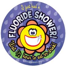 Foil Fluoride Shower Stickers