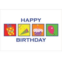 Birthday Squares Greeting Cards