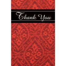 Thank You Red and Black Greeting Cards