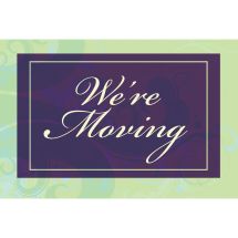 We're Moving Purple and Green Greeting Cards