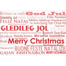 Merry Christmas Languages Greeting Cards
