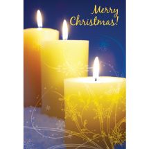 Merry Christmas Candles Greeting Cards