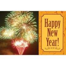 Happy New Year Fireworks Greeting Cards