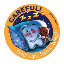Careful Asleep Stickers