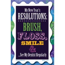 Dental New Year Resolutions Recall Cards
