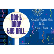 Don't Drop the Ball New Year Dental Recall Cards