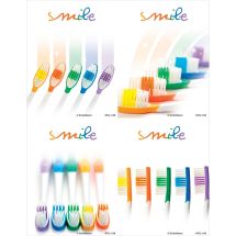Smile Rainbow Toothbrushes Laser Cards