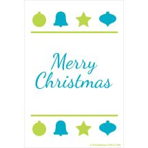 Merry Christmas Blue & Green Recall Cards