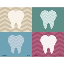 Assorted Chevron Tooth Laser Cards