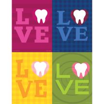 Assorted Love Tooth Laser Cards