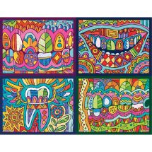 Assorted Dental Modern Art Laser Cards