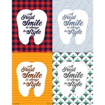 Assorted Laser Great Smile Tooth Recall Cards