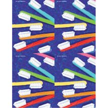 Painted Toothbrushes Laser Cards