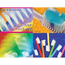Asst. Bright Toothbrush Laser Cards