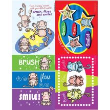 BrushFlossSmile Monkey Laser Card