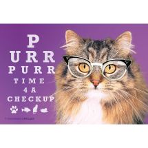 Purring Cat Eye CheckUp Recall Cards