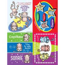 Spanish Brush Monkeys Laser Cards