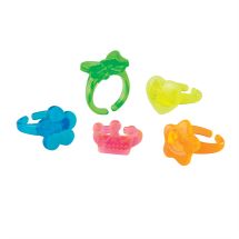 Assorted Color Plastic Rings