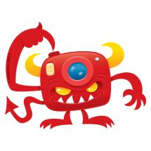 Camera Monster Re-stickable Stickers